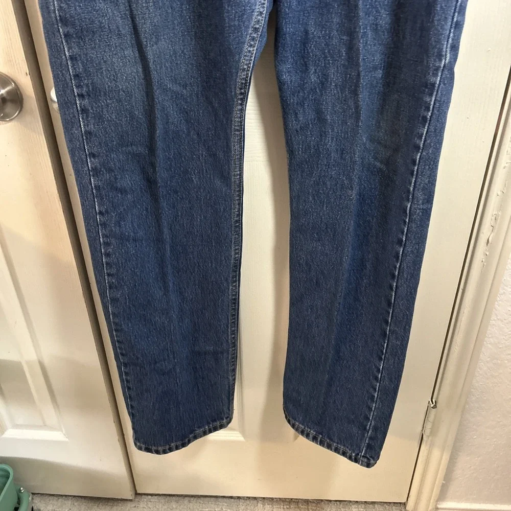 Levis 505 Regular Jeans Mens 38x32‎ Blue Straight Leg Zip Fly Denim 5-Pocket